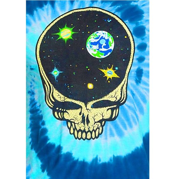Grateful Dead Steal Your Face Space Tie Dye rock Official T-Shirt XXL 2XL NWT - Picture 2 of 3